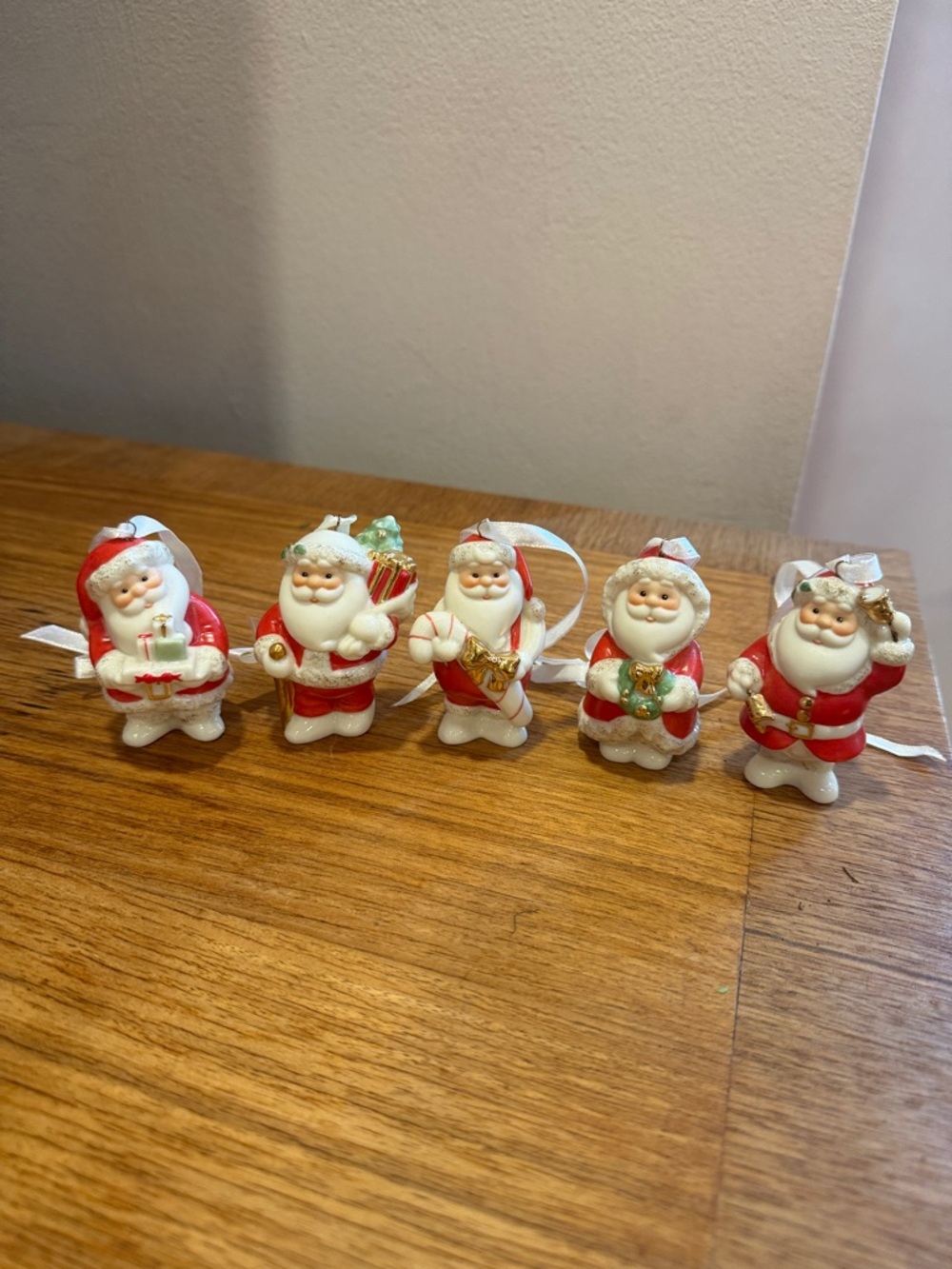 Lenox set of five NIB Santa Claus Christmas Ornaments